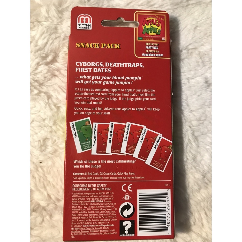 Apples to Apples Adventurous Snack Pack of Cards The Game of Crazy Combinations - Picture 2 of 5